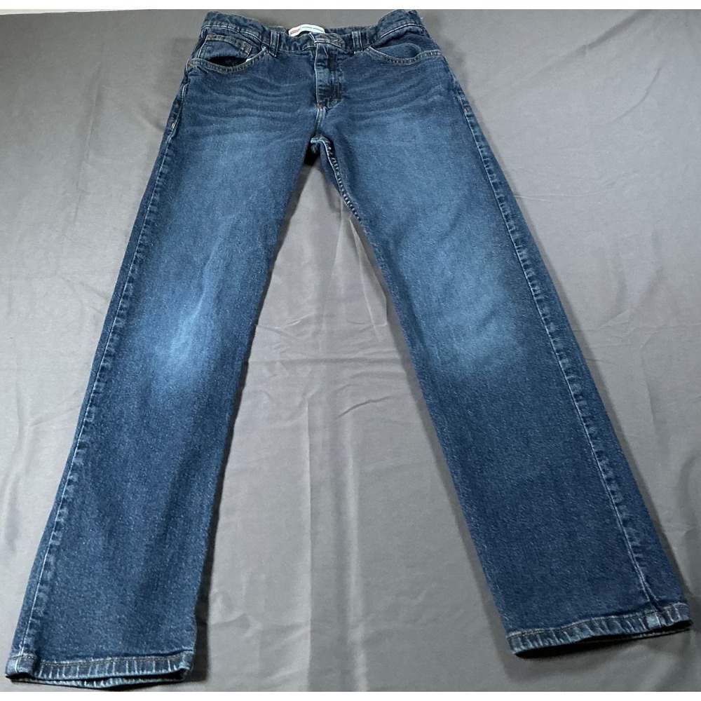 Wrangler Classic Straight Leg Jeans Medium Wash Blue Denim 105WNBWDT Size 16 Reg